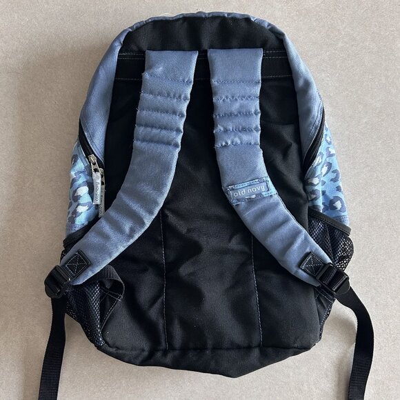 RARE Old Navy Blue Animal Print Backpack ASO Miley Stewart - Picture 4 of 8